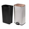 2 Stainless Steel Gold Bronze Copper Top Step On Trash Can