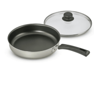 Tramontina 10 In Champagne Nonstick Covered Deep Saute Pan