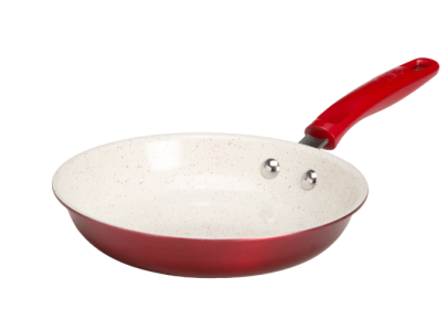Tasty Clean Ceramic 8" Non-Stick Aluminum Fry Pan, Red
