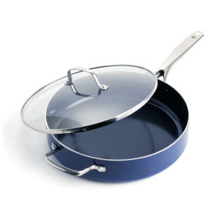 Blue Diamond Toxin Free Ceramic Metal Utensil Dishwasher, 5QT Saute Pan