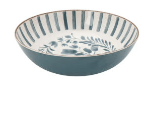 Better Homes & Gardens 12-inch Bamboo Melamine Serve Bowl, Blue
