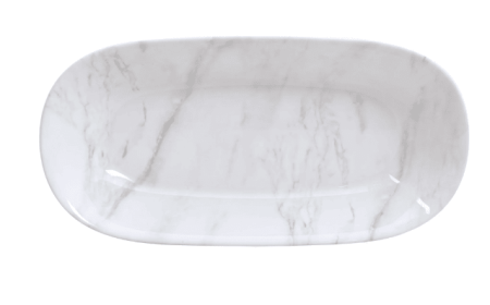 Better Homes & Gardens Melamine Marble Print Oval Serve Bowl, 3-Quart