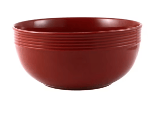 Mainstays Chiara Stoneware Round 9" Red Serve Bowl
