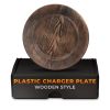 Plastic Chargers for Dinner Plates Set of 4 Large 13 inch Round Design Colorfast and Elegant Suitable for Dinner Settings Events Weddings and Gatherin