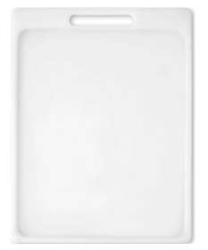 8.5"X11" Non-Slip Poly Cutting Board, White Color
