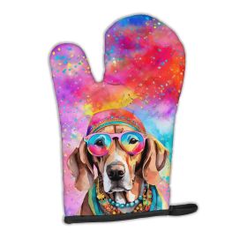 Weimaraner Hippie Dawg Oven Mitt Heat Resistant Thick Oven Mitt for Hot Pans and Oven, Kitchen Mitt Protect Hands, Cooking Baking Glove