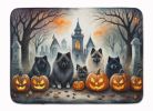 Keeshond Spooky Halloween Memory Foam Kitchen Mat Machine Washable Anti-Fatigue Mat Cushion Comfort Bath Mat or Kitchen Rug
