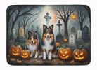Sheltie Spooky Halloween Memory Foam Kitchen Mat Machine Washable Anti-Fatigue Mat Cushion Comfort Bath Mat or Kitchen Rug
