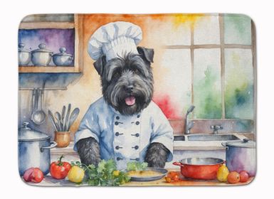 Bouvier des Flandres The Chef Memory Foam Kitchen Mat Machine Washable Anti-Fatigue Mat Cushion Comfort Bath Mat or Kitchen Rug