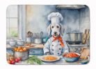 Bedlington Terrier The Chef Memory Foam Kitchen Mat Machine Washable Anti-Fatigue Mat Cushion Comfort Bath Mat or Kitchen Rug
