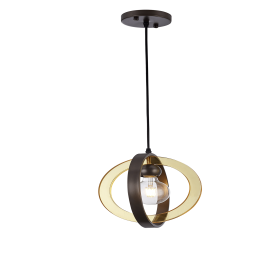 1-Light Matte Antique Bronze Chandelier