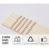 (6 pack) 100% Bamboo Chopsticks, Long-10.43in, 12 Pairs, Red and Natural Bamboo Color