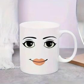 11oz Stylish Woman Face Ceramic Mug - Insulated, Reusable & Machine Washable - Perfect for Coffee, Tea & Water -