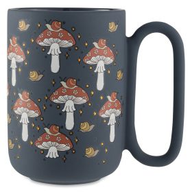 Stoneware Soft Touch Mushroom Mug, 18.6 fl oz