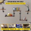 VEVOR Industrial Pipe Shelving, Pipe Shelves with 5-Tier Wood Planks, Rustic Floating Shelves Wall Mounted