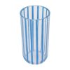 (6 Pack)18-Ounce Tall Acrylic Stripe Line Tumbler, Blue