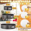 Cake Springform Pan Set of 3 (4 in 7 in 9 in) With 60 Parchment Paper Non Stick Round Cake Pans Sets for Baking Spring Pans for Baking Cheesecake Cake