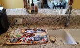 Chocolate Poodle The Chef Dish Drying Mat Absorbent Dish Drying Mat Pad for Kitchen Counter Dish Drainer Mat for Countertop, 14 x 21", Multicolor