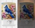 NEW Blue Jay Ceramic Night Light Compact, UL-Certified, Ideal for Bedroom, Bathroom, Nursery, Hallway, Kitchen, 6x4x3, Multicolor
