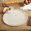 (2 pack) Lilli Fabric Placemat, Natural, 17" Round, 1 Piece