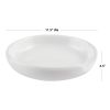 Glazed Stoneware Spoon Rest – White, Round Design, Dishwasher Safe