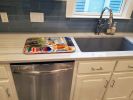 Corgi Cozy Christmas Dish Drying Mat Absorbent Dish Drying Mat Pad for Kitchen Counter Dish Drainer Mat for Countertop, 14 x 21", Multicolor