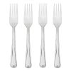 (8 pack) Lace Dinner Fork Set, Silver Stainless Steel, 4 Count