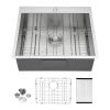 Kitchen Sink Drop-in Topmount Single Bowl Gunmetal Black Stainless Steel Sink