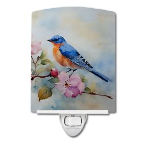 NEW Bluebird Ceramic Night Light Compact, UL-Certified, Ideal for Bedroom, Bathroom, Nursery, Hallway, Kitchen, 6x4x3, Multicolor (Default: Default)