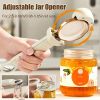 1pc, Jar Opener, Adjustable Bottle Opener For Weak Hands, Non-Slip Can Opener, Fridge Magnet For Senior Arthritis Fits 0.98-3.74inch Lids