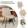 Dining Chairs Set of 2, PU Leather Modern Armless Kitchen Dining Room Chairs, Upholstered Accent Side Chairs with Metal Legs